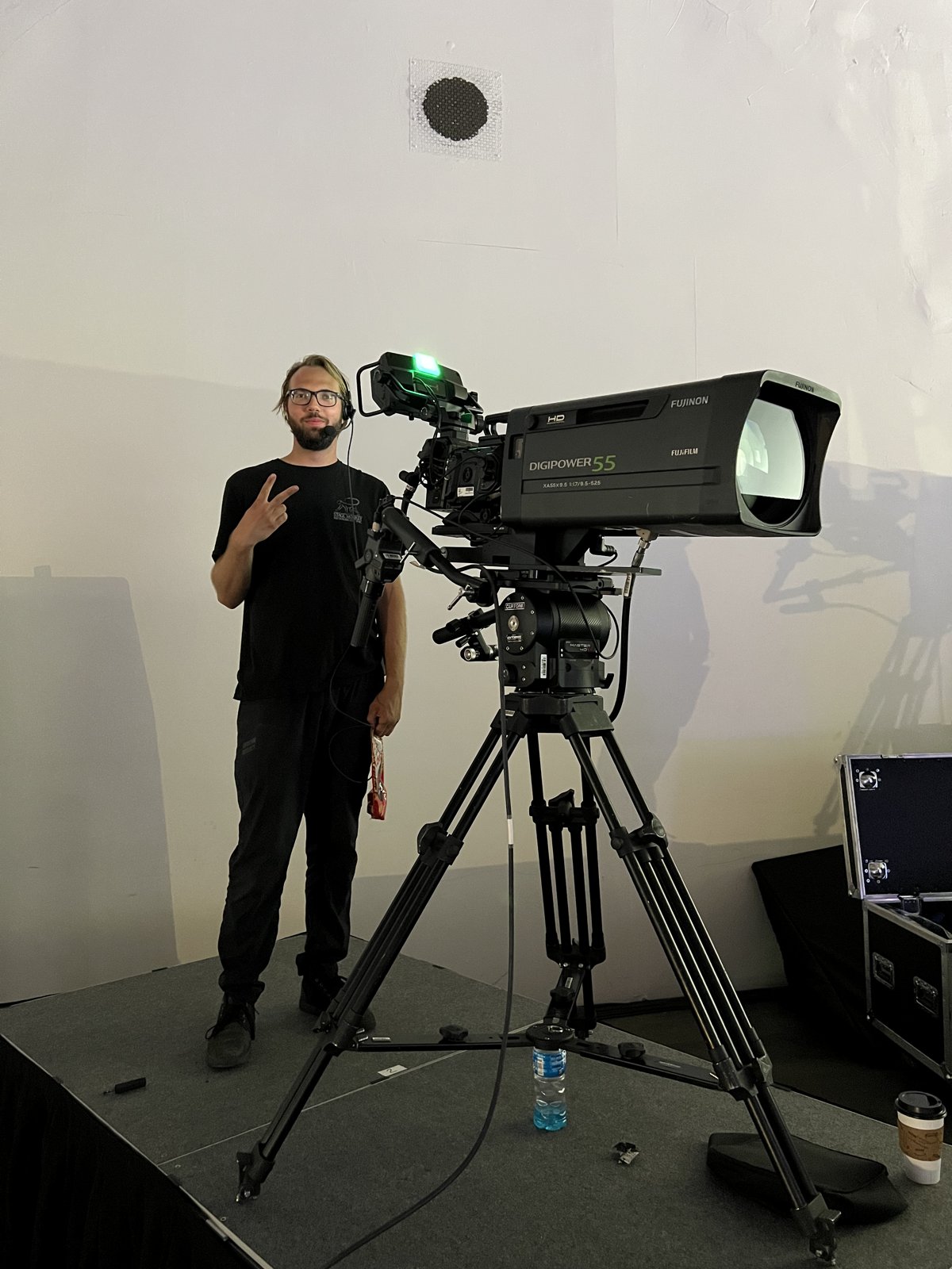 Camera package prepped on set