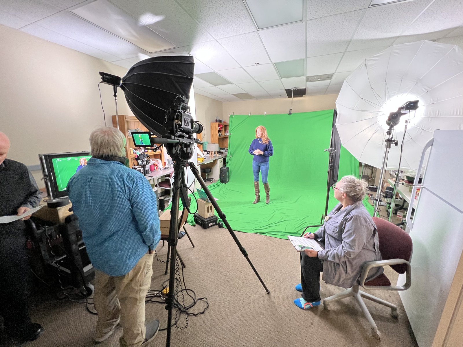 Crew working a multi-camera setup